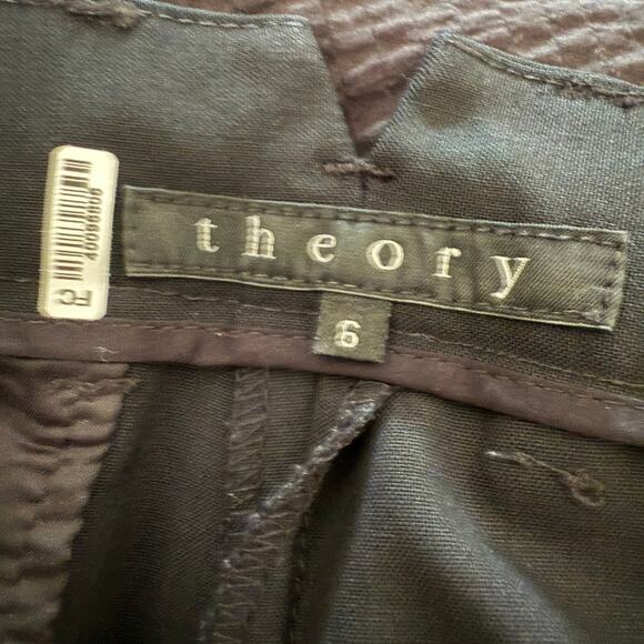 THEORY | 90s Vintage Mid-Rise Stretch Wool Straight Leg Trousers Pants | Size 6 - Picture 6 of 10